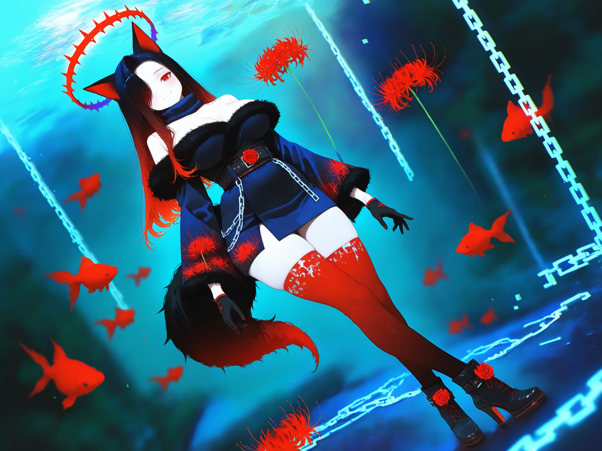 Human beauty robot
Wear fishnet socks with black silk
buttocks
Long legs
Big breasts
