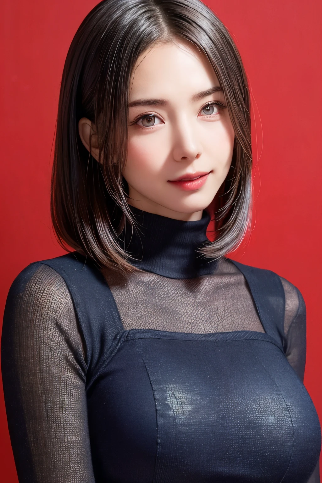 (otherworldly), highly insanely detailed, masterpiece, top quality, best quality, highres, 4k, 8k, RAW photo, (very aesthetic, beautiful and aesthetic), <lora:Ishihama Mei:1>, 1girl, solo, smile, bangs, short hair, looking at viewer, long sleeves, upper body, blunt bangs, bob cut, (fantasy world)âââ
