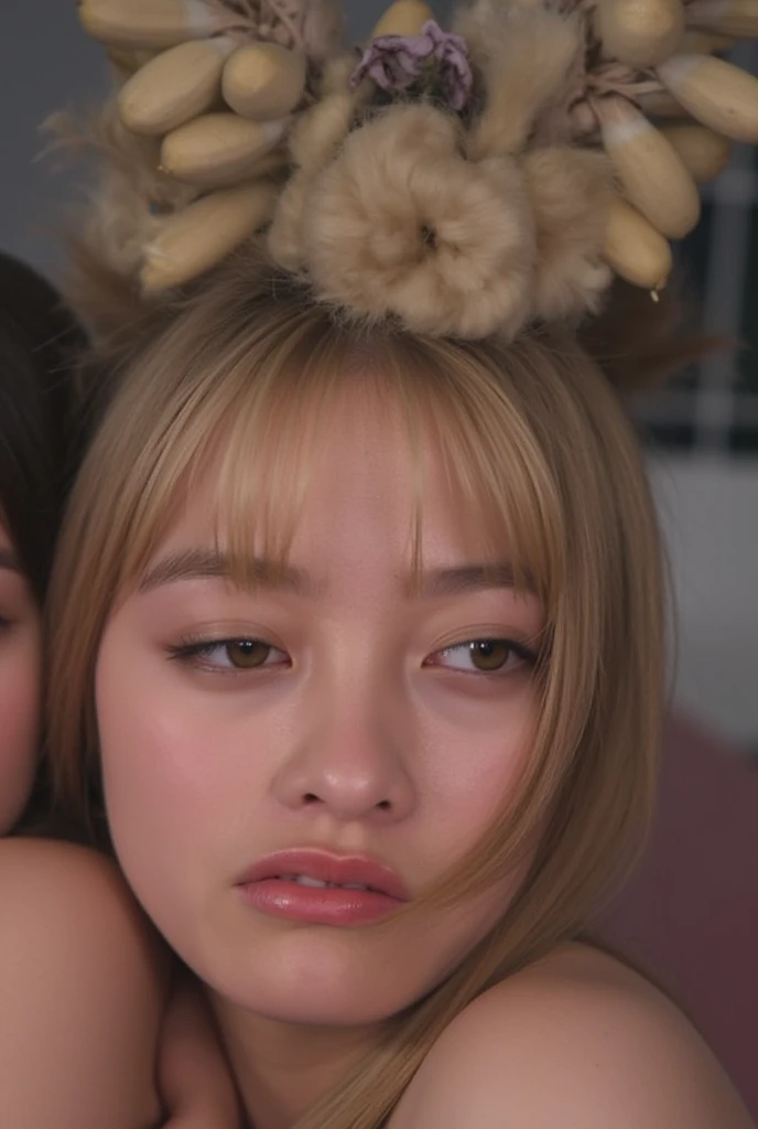 (NSFW)1.5, close up, like facial, cumba, extreme cum on mouth, NSFW, naked, open legs pose, naked pussy,kim kardashian, by white, naked full body close up, Cara de Ahegao, concert wall in the background (masterpiece:1.2, Best Quality:1.2, beautiful, high quality, High resolution:1.1, Aesthetic), detailed, extremely detailed, soft ambient lighting, 4k, Perfect eyes, angular face, Sharp Features, big nose, perfect lighting, 1 girl,
