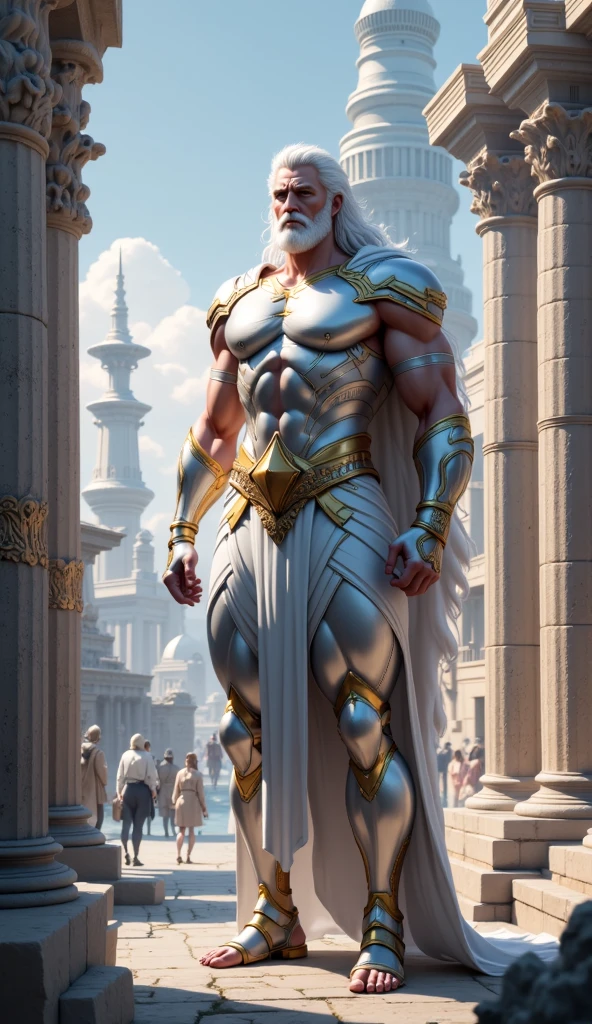 Generate an image illustrating Alexander the Great standing before the Athenians. hyperrealistic 8k octane render --auto --s2