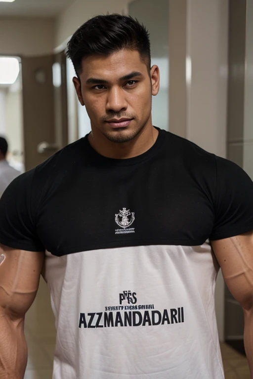 masterpiece, best quality, high resolution, realistic, handsome, photogenic, <lora:syahnkV4-08:0.9>, syahnk, SFW, a photo of a 35 year old gym frat (man:1.2) portrait, standing in a gym , military press, weights, stunning , short buzzcut hair,stubble head , (hypermuscle),looking at the viewer, flirting with the camera, charming, (tight white gym shirt ),<lora:add_detail:1>, (GS-Masculine:1), <lyco:takahirosi-33:0.5>, 8K UHD