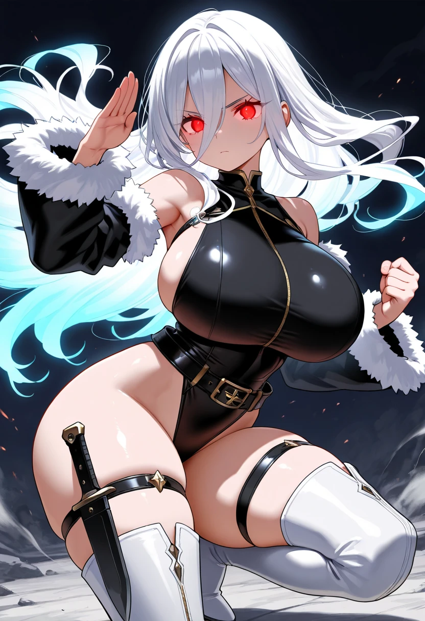 Erotic Anime Illustration、Highest image quality、A plump bitch gal shows off her vagina and flirts at an underwater base、Aircraft Carrier Wo-class、perfect proportions、Overwhelmingly big breasts beyond the norm、thick legs with fat、big areola、Beautiful shining eyes、cowboy shot、smile、get into heat、shaved pussy、exposing nipples、spread legs、Detailed depiction of the vagina、sweating