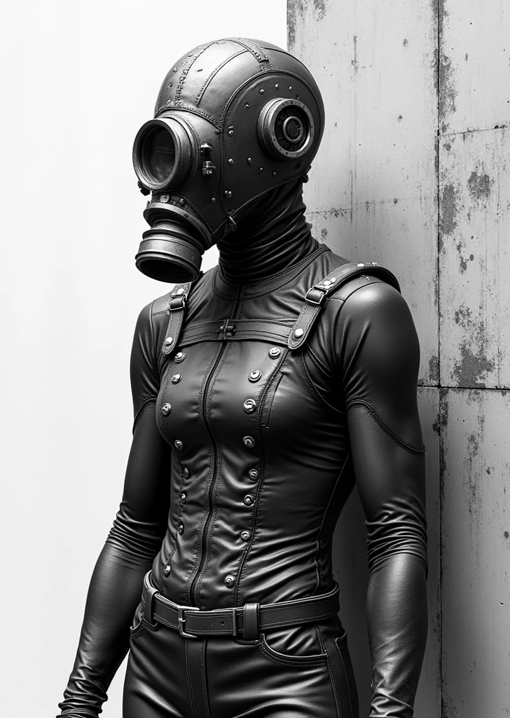 ((Final Fantasy taste reality graphics)), ((two young, cute and cool ikemen boys)),,,his age is early 20s, thin eyebrows and beady eyes, ((they are wearing black shiny thin and coverall latex catsuit with front fastener )),((catsuit front fastener is closed)),,((catsuit is long sleeve)), ((put on black shiny and coverall full finger latex glove on both hands)),((catsuit,glove and corsets is very tight-fitting)),,((black color long length knee-high leather platform boots)),((also put leather corset,on girth,neck,and both wrists)),((neck collar corset is big, very thick, and very long length)), ((put on a thick,big,long length leather neck collar around neck)),((dont show finger)),((boys is must no bare hands)),((two boys looks like fashion model)),((all latex clothes is smooth taxtrue)),((boys body is skinny)),((Don't show the skin around his neck)),((boys show the head-to-toe )),((Don't show your bare skin from the head down)),((cover everything except the head)),((boys put on black color gasmask,only nose area and mouth area.))
((Boys relationship))
((Boys slender body shape))