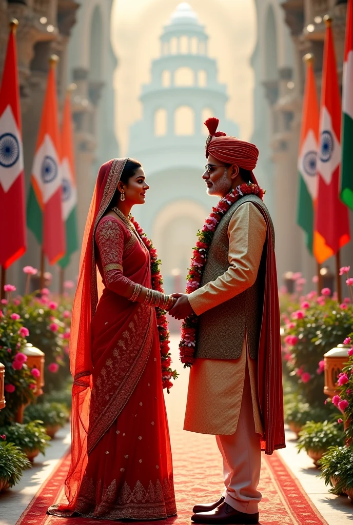 A couple wearing a Brown color of hoody and "Sushil ' is written on the boy's hoody and "Divya" is written on the gri's hoody the boy is Proposing Love to a beautiful Rose Flower to his girlfriend, Tajmahal background and Colorful Hearts are Flying. Hyperrealistic.