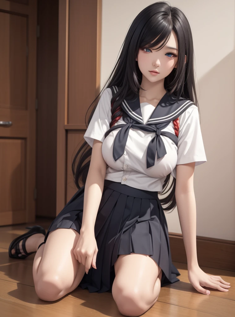 ulzzang-6500-v1.1, (raw photo:1.2), (photorealistic:1.4), beautiful detailed girl, very detailed eyes and face, beautiful detailed eyes, ridiculous, incredibly ridiculous, huge file size, super detailed, high resolution, very detailed, best quality, masterpiece, kemomimi, ((Japanese girls' high school uniform)), illustration, very detailed, CG, unified, 8k wallpaper, amazing, Fine details, masterpiece, best quality, very detailed CG uniform 8k wallpaper, light on face, cinematic lighting, 1girl, 16 years old, ((no panties)), ((dynamic pose))), (camel toe), (half), (pantyhose), (knee-bending leg sitting)) --auto --s2