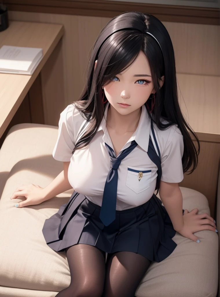 high resolution、4K、Masterpiece、2 big breasted girls、One Man、2 girls、Face-to-face sitting position、Sex、Bare your breasts、Exposing the breasts、classroom、School、stand、Micro Mini Skirt、No panties、Pussy、Nipples、blush、Absolute area、Masturbation、Love juice、Squirting、Full body portrait、tough、Stand next to your desk、vibrator、Black Loafers、Black Pantyhose、Masturbation、Pantyhose pull、panties pull