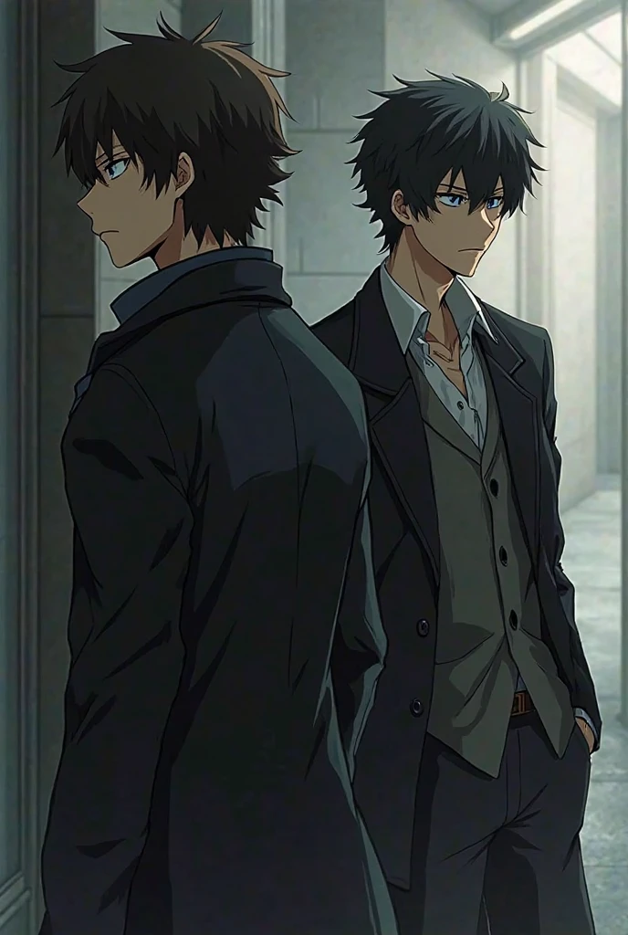  Dazai Osamu and a black jacket are watching something, Hijikata Toushiro, Hijikata Toushiro of gintama, Rentaro Okabe, Okada Kazuto , Chi Xinlong, inspirado em Okumura Masanobu,  Game Yedre , shuushuu anime image