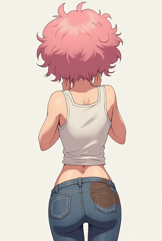 Emphasizing breasts Small breasts Poses that emphasize breasts Bushy hair Pubic hair Big butt T-shirt String pants