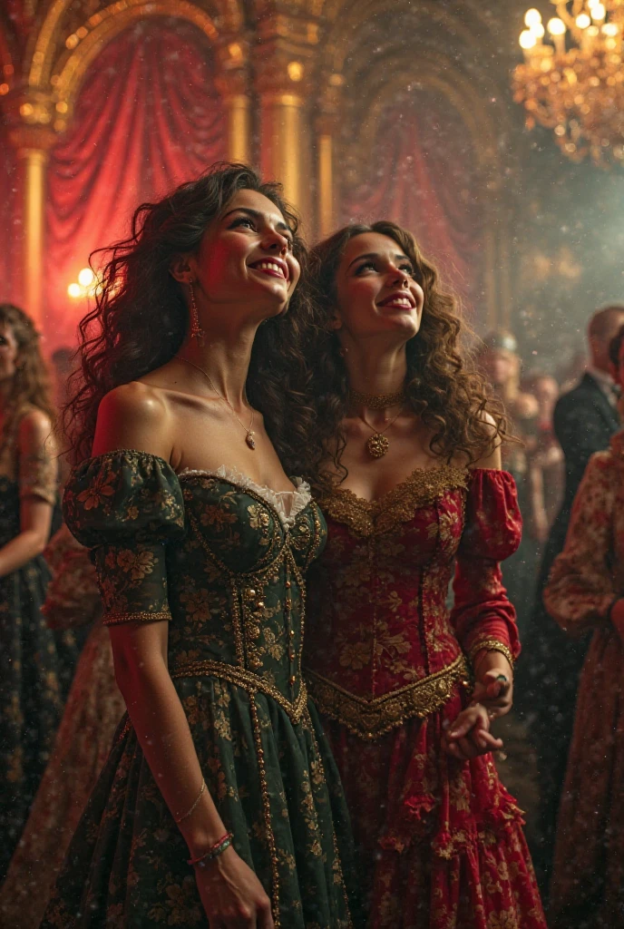 8k, elegant, majestic, digital photography, ((masterpiece)), sidelighting, hdr,  vibrant abstraction of a medieval festival, dynamic dancers twirl amidst a sea of vivid, (highly detailed face:1.5), swirling hues, evoking joy and movement. Realistic hands. [The character is surrounded by mist, evoking a mysterious and eerie atmosphere. The lighting is dark and atmospheric, with smoke adding a touch of sinister ambiance. Best quality image, HDR enhancement, showcasing the utmost level of detail and realism, full body shot:1.5]. [8K, Best Quality, Ultra High Resolution, (highly detailed CG unity 8k wallpaper), (best photo), (best shadows), isometric 3D, octane rendering, ray tracing, highly detailed, (Best quality, 4K, 8k:1.2), absurdity, ultra detailed, (realistic, photorealistic, photorealistic:1.37), complex parts, HDR, (complex parts:1.12), (hyper detailed, hyper realistic, Soft lighting, spicy:1.2), (complex parts, Hyper detailed:1.15). Blurred foreground. (backlit), masterpiece, high quality, brightness, chromatic aberration, foggy smoke, shadows, contrast, clear sky, (warm hue, warm tone), high details, natural reflections]. (YES SFW)