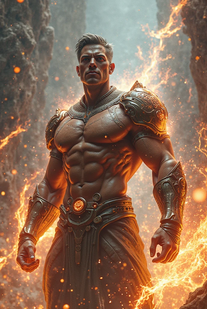 Sexy thin muscular wizard with big crotch bulge in the cold snow storm, muscular wizard in the cold snow. Men in sexy magical underwear. Sexy wizard male. Wizard with a big dark powers. Hairless handsome man fighting in the snow. Wizard with shiny tattoos in his arms and a shiny king crown. Sexy slim golden underwear.