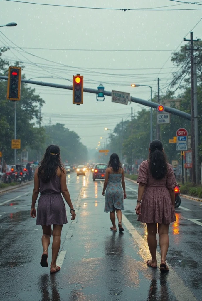 girl in in front