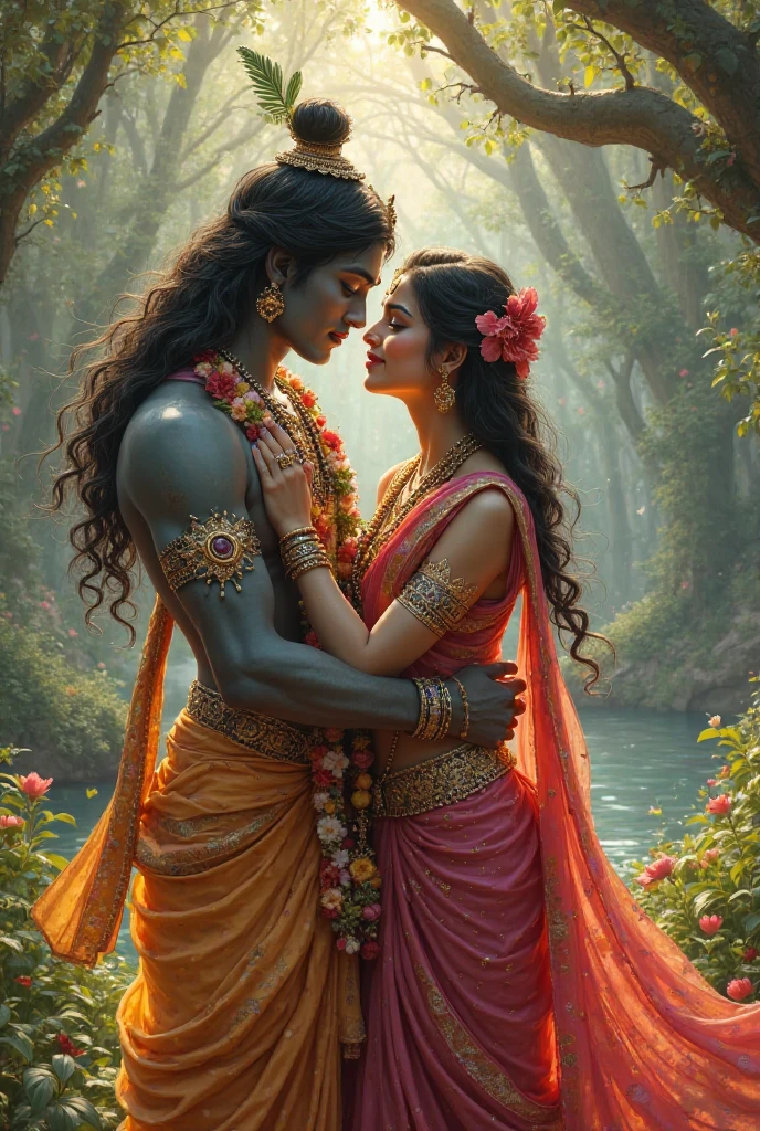 SHREE KRISHNA ROMENTIC WITH DEVOTEE