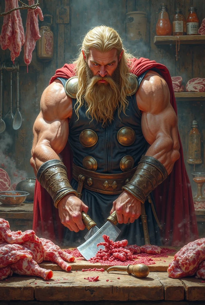 Thor eating chicken biy