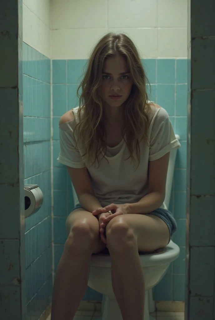 (A teen girl) (peeing & pooping, urgently) Hiding behind alley)(Realistic) (peeing and pooping in a corner of an alleyway) (she pulls down underwear and pants to the floor) (squatting down) (pee stains) ( peeing dripping)