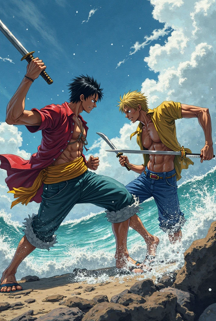 Puss in boots vs luffy
