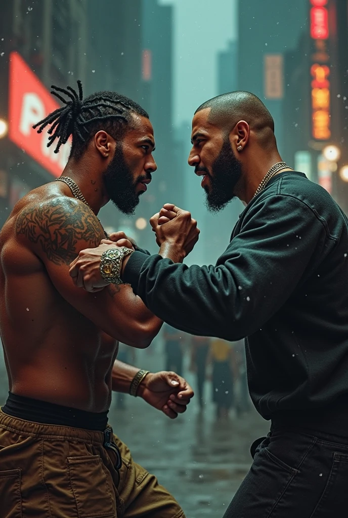 Drake getting beat up by Kendrick Lamar