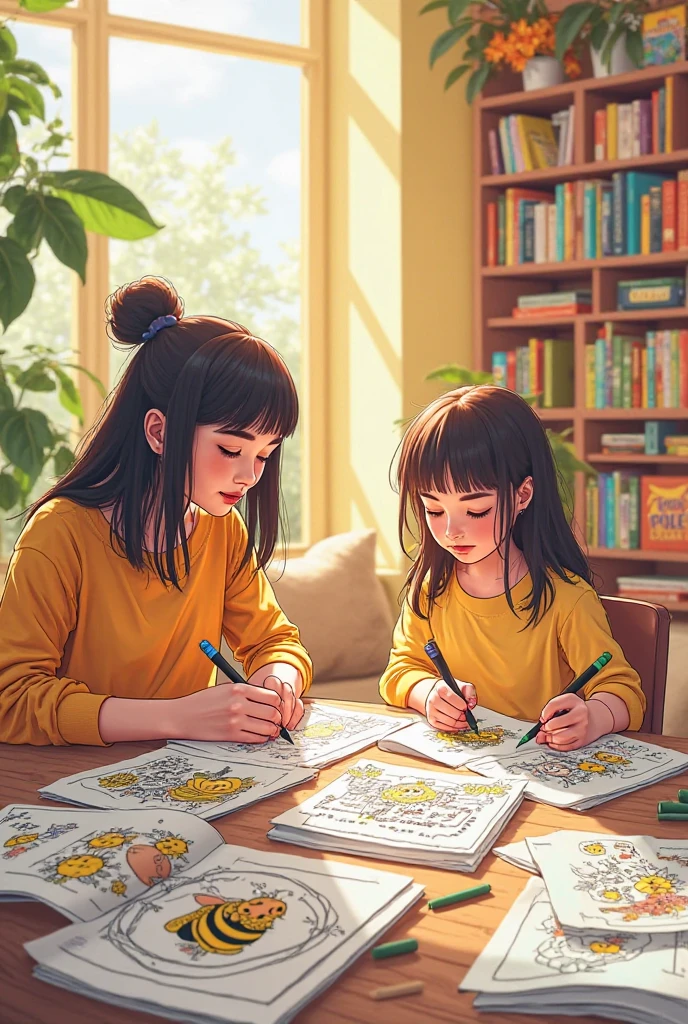 Portrait of Cancerian Child in Bridal Style Reading in her book, Home, Cleanliness Theme, Japanese Culture, 2000s Era, Libran Energy, Juno Style Art, Lion Embodiment