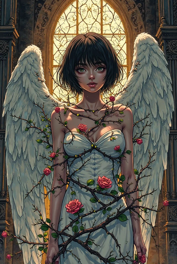 absurdres,((masterpiece)),solo, upper body, beautiful hand,(dead angel(black and white and red,innocent,beautiful,mystical,intricate,detailed)),she is walking on the black ocean,colorful refraction,surreal,intricate,blue sky <lora:add_detail:1> <lyco:GoodHands-beta2:1.0>  <lora:LowRA:.3>  <lyco:GPTS1 lite:1.0>