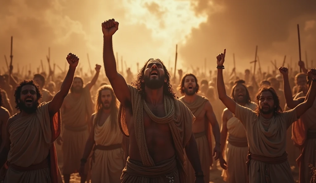 The dust of the earth of Egypt turned into tiny lice that covered people , causing great annoyance.. 4K quality