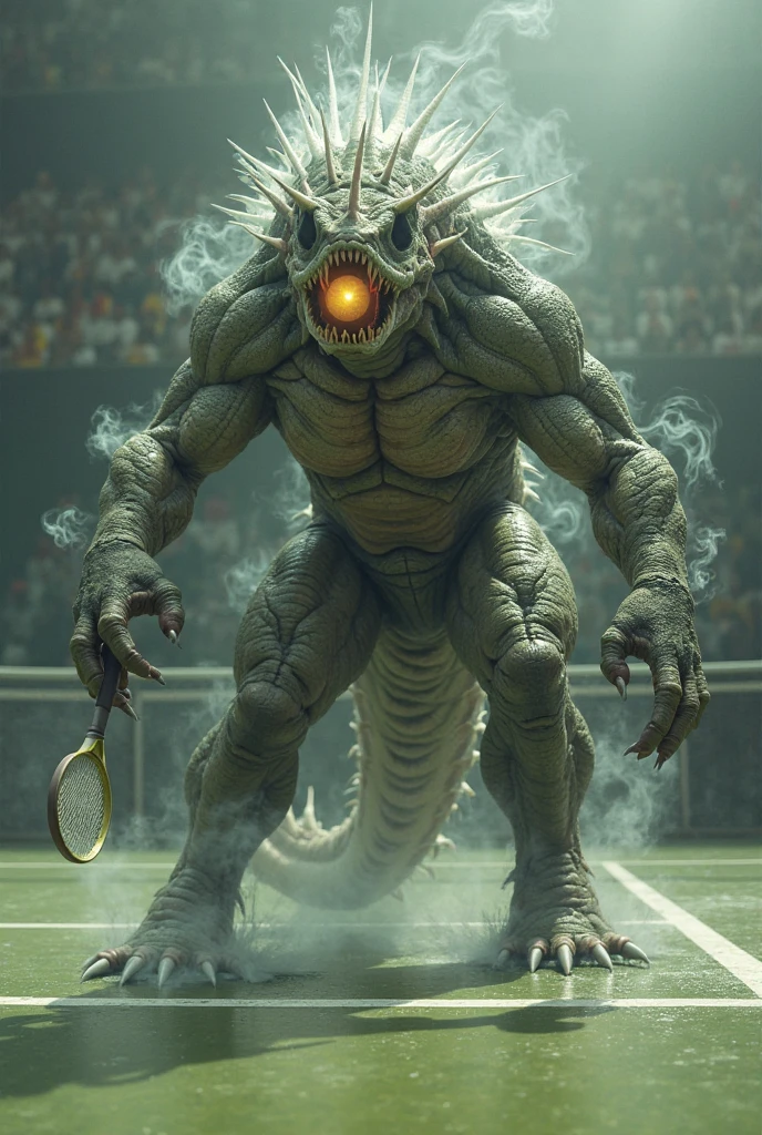 alien,circle,Baseball ball monster,muscle、The face is human、Baseball Stadium,swinging a bat、Home Run