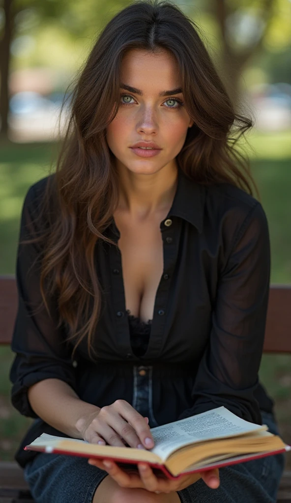 A stunning intricate full color portrait of  a beautiful woman, nuder, Illustrious Battery Park, NYC, large crowd, natural lighting, epic character composition,by ilya kuvshinov, alessio albi, nina masic,sharp focus, subsurface scattering, f2, 35mm, film grain <lora:ToriBl:1>
