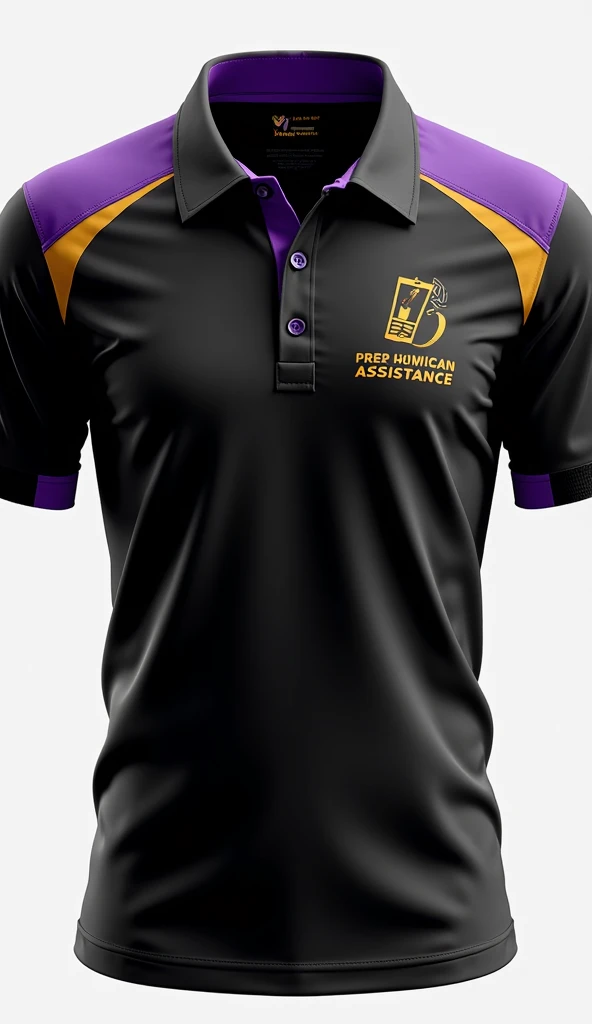 Generate a Polo shirt Design for our club named "Junior mentors Club" a club of future educators. make it look good and add sa little bit more designs make the colors black, white, and yellow