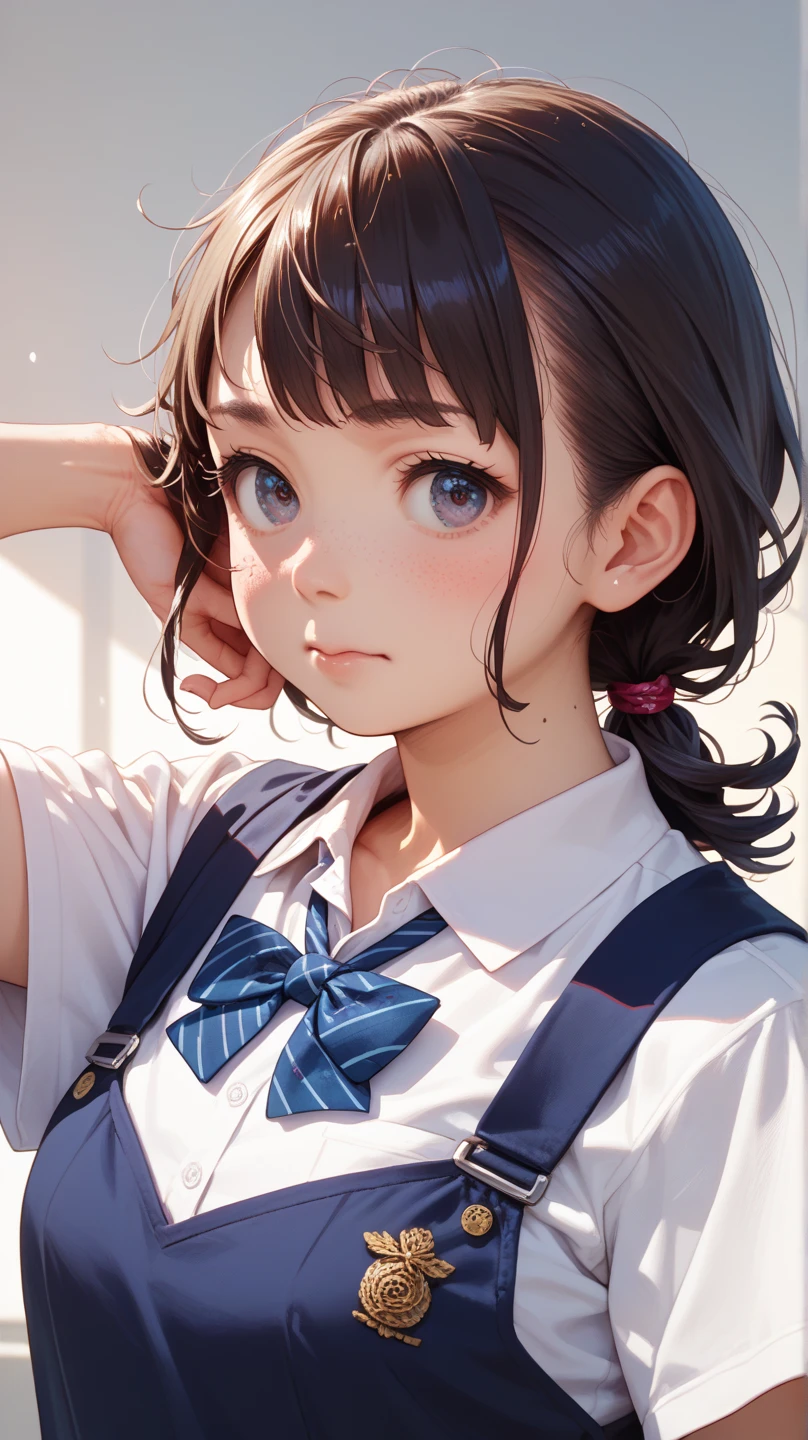 Sister type girls,FULL ANATOMY,Sister waiting for her brother in front of the school building, bob cuts:1.7,Short hair,Realistic shiny face,hyperdetailed face,Real life girls, ultimate beauty girl,Strict sailor suit,strict pleated skirt,For real Japan uniforms,Super Real Girl,Real Girl,Correctly in anatomy,goddess of Japan, Surreal sailor suit,Actual uniforms,Surreal middle school students, Beautiful Girl Junior High School Student,cute face,beautiful countenance,14 years old girl,Ephemeral atmosphere:1.5,Lonely look:1.4,Anime style mixed with Fujifilm, a japanese girl, Tsurime, Casual pose, dressed with long fluent clothes, Japan school uniform, Cute Schoolgirl, attractive girl, School Girl,beautiful young woman with,((smooth hair,detailed hairs,Very fine hairs)),(Knee-length skirt:1.4),1girl in,((small tits:1.4,Thin leg,skinny thigh)),slim figure,extremely detailed eye and face、beatiful detailed eyes,Cool color makeup,Expro II,Lens Flare,Sharpen,cinematic shadow,Junior Idol,White lace socks