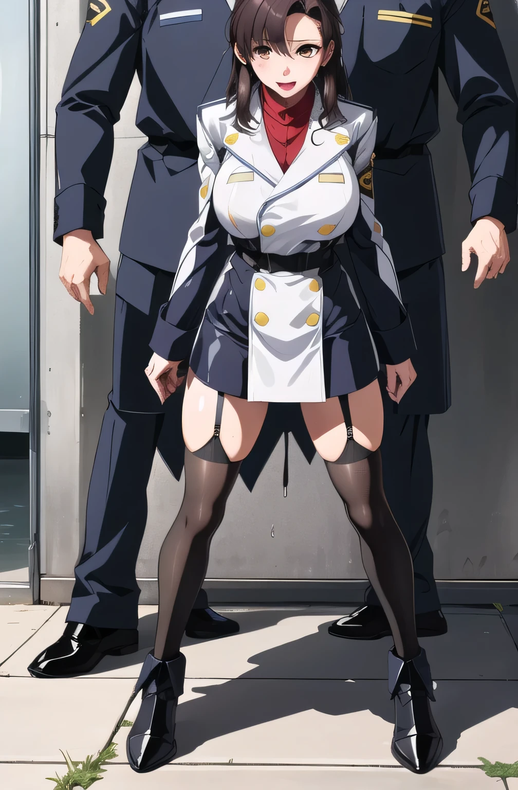 Huangquan(Collapse Star Rail),penis,Slender and sexy woman,,deep throat,Black thigh-high boots,in the train,Molester,Multiple men,A man grabs a woman's arm, Put your hands behind your back,rape,Sex,Creampie,A lot of semen,profile,