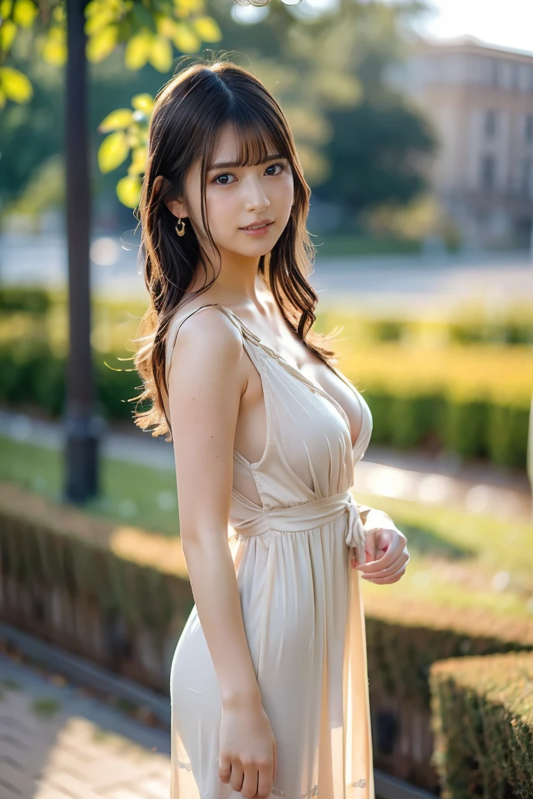 Generate an image of a very beautiful young 27 year old Japanese woman, art curator. She has fair skin, average height (1.68m), athletic body and long, straight, black hair, with black eyes. Big eyes. She wears modern clothes that refer to traditionalism and Japanese breech., highlighting her breasts. Highlighting her beautiful body, She wears accessories like a Kanzashi in her hair, a pearl necklace. She is a mix of traditionalism and contemporary, meticulous and attentive to detail, reflecting her appreciation for aesthetics and art. Her skills include art curation, attention to detail, and clear, persuasive communication. She is a calm, reliable presence in the group, valued for her attention to detail and ability to appreciate beauty. Outside of work, Julia dedicates her time to exploring Tokyo's historic neighborhoods and practicing ikebana, a Japanese art form that involves arranging flowers. The image should portray you as an elegant and sophisticated figure, perhaps in an art gallery, appreciating a work or organizing an exhibition, reflecting your passion for art and your ability to notice details.
Full Body Photo, Masterpiece, Best Quality, Intricate Details, Highly Detailed, Sharp Focus, Detailed Skin, Realistic Skin Texture, Texture, Detailed Eyes, Professional, 4k, 85mm, Shallow Depth of Field, Kodak Color Vision, perfect body fit, extremely detailed, photo_\(ultra\), photorealistic, realistic, post-processing, maximum details, roughness, real life, ultra-realistic, photorealism, photography, 8k UHD, photography (film grain) medium shot for close-up, without glasses
Full body photo, 8 MIL, RAW-Photo, best quality, UltraHigh resolution, realistic photo, smooth skin, 8 MIL uhd, dslr, soft lighting, good quality, film grain, sharp focus Fujifilm XT3, f 5.6, high detail , sharp focus, dramatic, (looking at viewer: 1.2), (natural light),