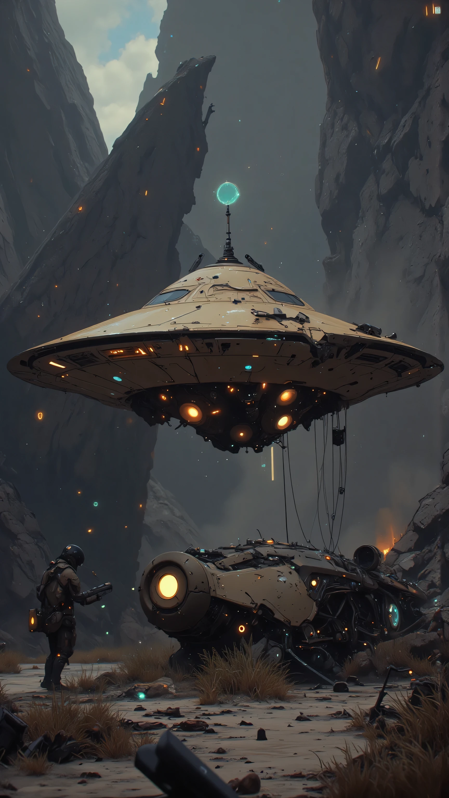 UFO spacecraft crashed