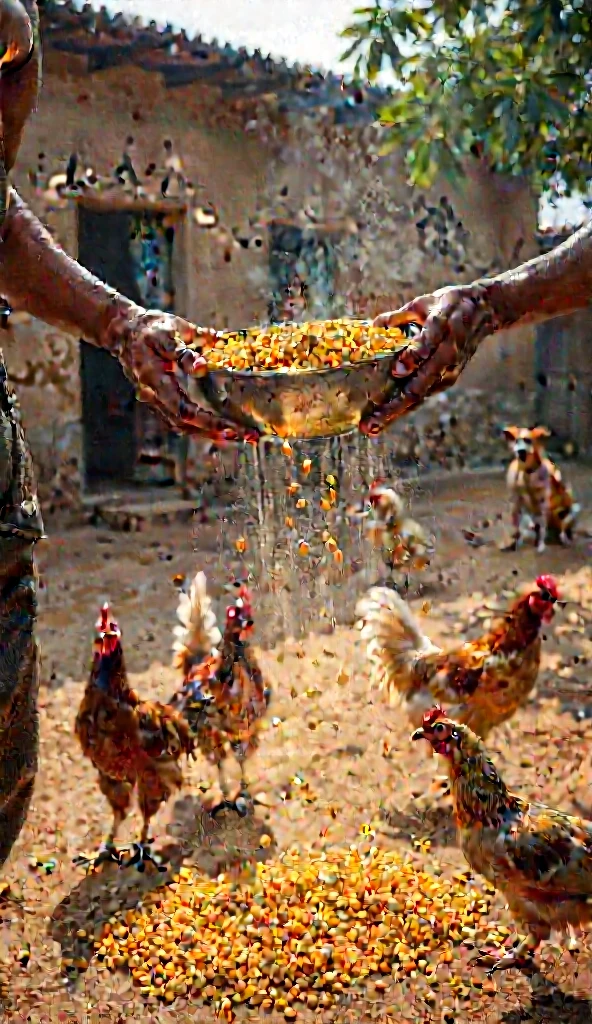 Men killing chicken ritual scene, bloods are everywhere,headless chickens on the ground, festival,exclusive,chicken,cinematic, realistic, hyper realistic, 8k
