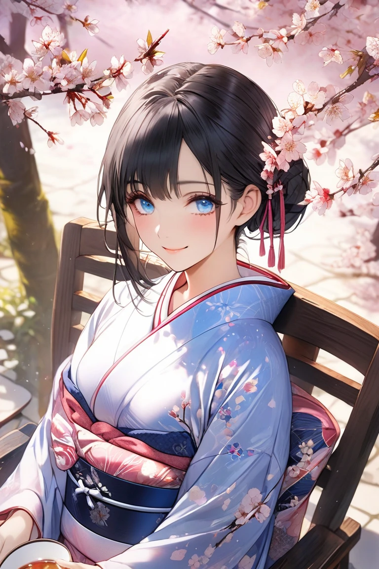 A girl is posing for a photo,pretty girl,Enchanting girl,Anime Girls,
(((One Girl,Baby Face,16 years old))),

(Pink floral pattern two-sleeve,Navy blue lantern hakama,黒のbraided boots),
BREAK 

(Beautiful Hair,Shiny Hair),(Black Hair、Very short hair),
(Expression of fine eyes,Beautiful and delicate eyes,Sparkling eyes,Eye Reflexes),(black eye),
double eyelid,Long eyelashes,
(Beautiful Nose,Thin Nose),
(Glossy lips,Beautiful Lips,Thick lips),
(Symmetrical facial features,Perfect Face),(((Detailed skin,Oily skin,Textured skin,Beautiful Skin))),
break 

(smile),
(noon、(garden、cherry blossoms)),((Sit on a bench、whole body:1.4)),
break 

(((highest quality)),((masterpiece)),(Very detailed),(High resolution),(Beautiful sparkle),(High detail),(Anatomically correct)),((Realistic)),
(The best CG),Highly detailed art,CG illustration,(16k,1080p),((Line art)),
