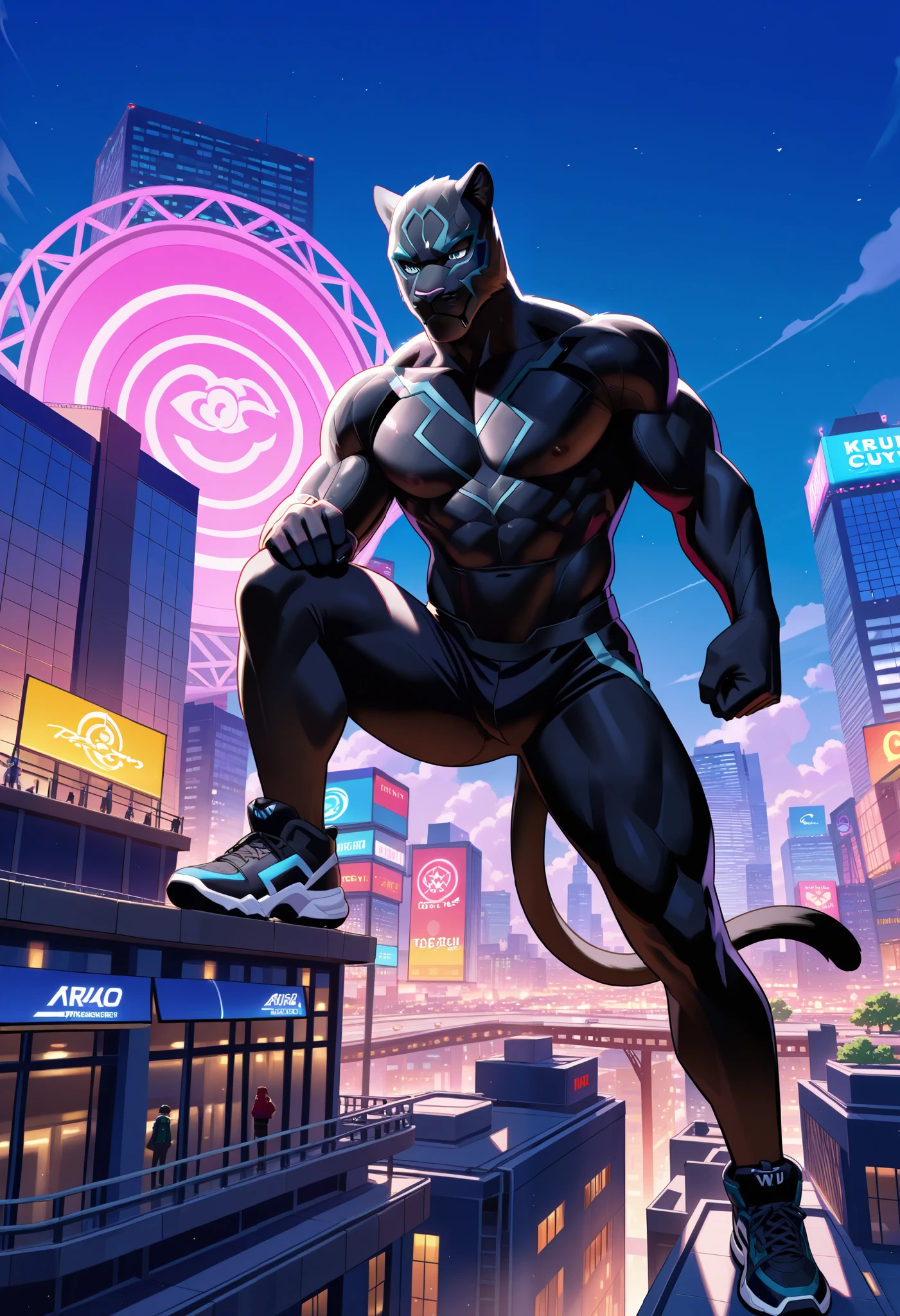BlackPanther1024, macro in miniscule city