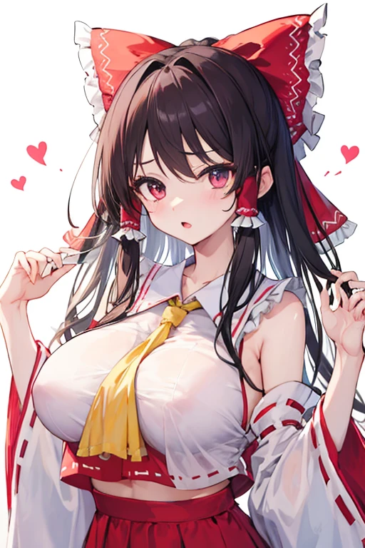 (masterpiece)、(highest quality)、(Super fine)、8K、Reimu Hakurei(Hakureimu)、、Completely naked、nipplpleteld体、Naked Female Bompleteledの女体、Completely nakedの女の子、Pudown on the bed、Lyinyour back、black hair、Upper body、Composition viewed from above、