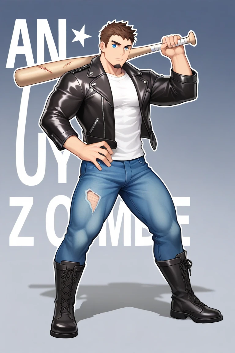((1boy, solo)), skinny, black t-shirt, ((skinny jeans, belt, choker)), red sneakers, black hair, short hair, hair over one eye,(( looking down, crying, shocked expression, sweating, nervous)) ,((wetting self, pee stains)), standing,, eyebags, emo, blue eyes, full body, school background, black wristbands,