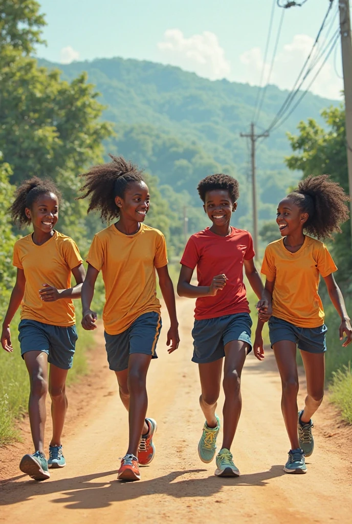 Afro children playing in the park
