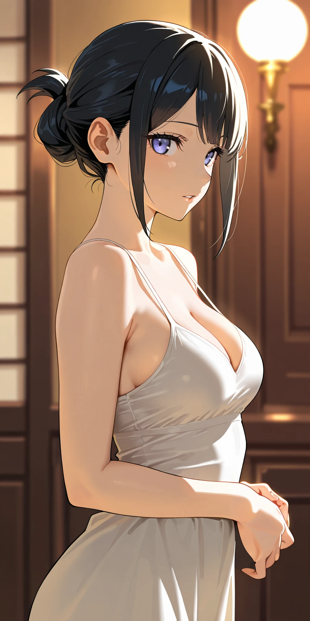 score_9,score_8_up,score_7_up,Soifon,Bleach,Soifon(Bleach),Bleach,黒Hakama,Turning Zangetsu(Bankai),白包bandBraid,Braid,ツインBraid,Bobcut,Hime cut,Soifon,One person,solo,Sideboob,Short Hairに長髪,chest,Sleeveless,kimono,See who's watching,Black Hair,Are standing,Short Hair,小さいchest,黒Hakama,skirt,Hakama,clavicle,black eye,bangs,鈍いbangs,Character Name,Hakamaskirt,Shoulder Bare,Black kimono,band,A tense shot,(Visual impact,Give your poster a dynamic and visually striking look:1.2),High-impact photos,(masterpiece,Best Quality:1.2),Official Art,Cinematic Perspective,Ad Style,Magazine Cover,Very aesthetic、Disheveled Hair、Very aesthetic、An illustration、Disheveled Hair、Perfect composition、Moisturized skin、Intricate details、emotional expression、Golden Hour、型破りな最高masterpiece、Stunning details、Calm atmosphere、High-quality texture、Fashion photography style、Magazine Cover、Dynamic angle、Dynamic posture、