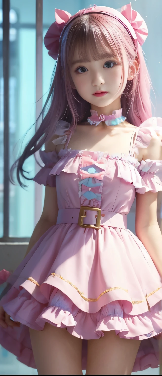 pure candy idol girl、A pure girl's face、 hypo、fairytale frill mini dress(pastel pink and blue)、Candy Belt、Glowing Candy Sticks、website