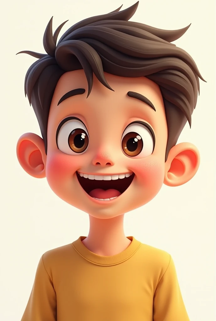  boy, fair brown-skinned, dark short hair, making a thumbs up sign 