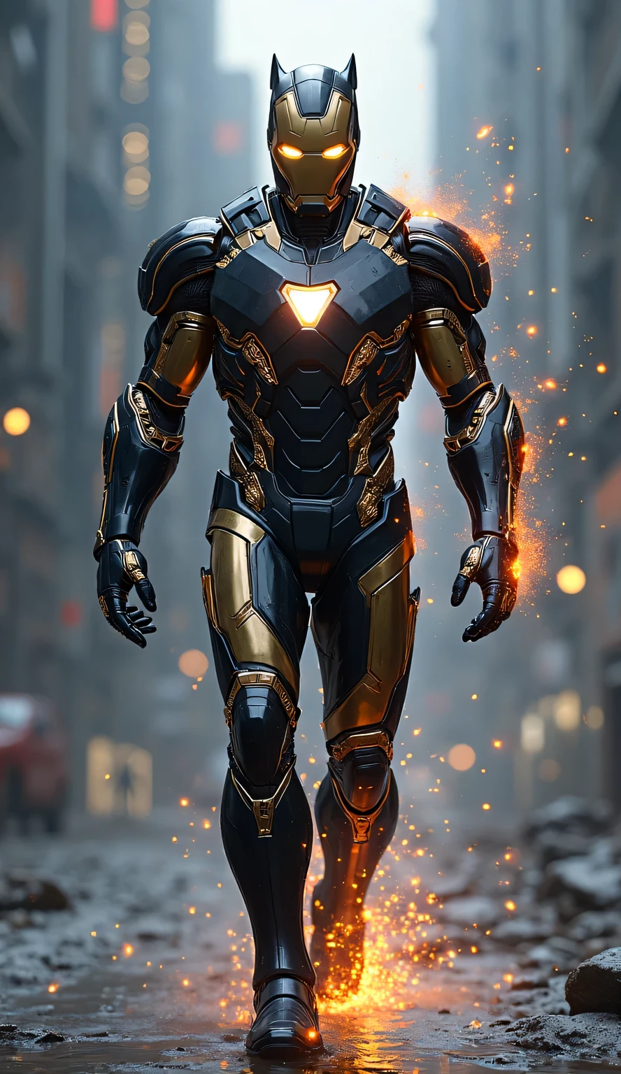 Create a photo of ironman exactly like this with better resolution and quality