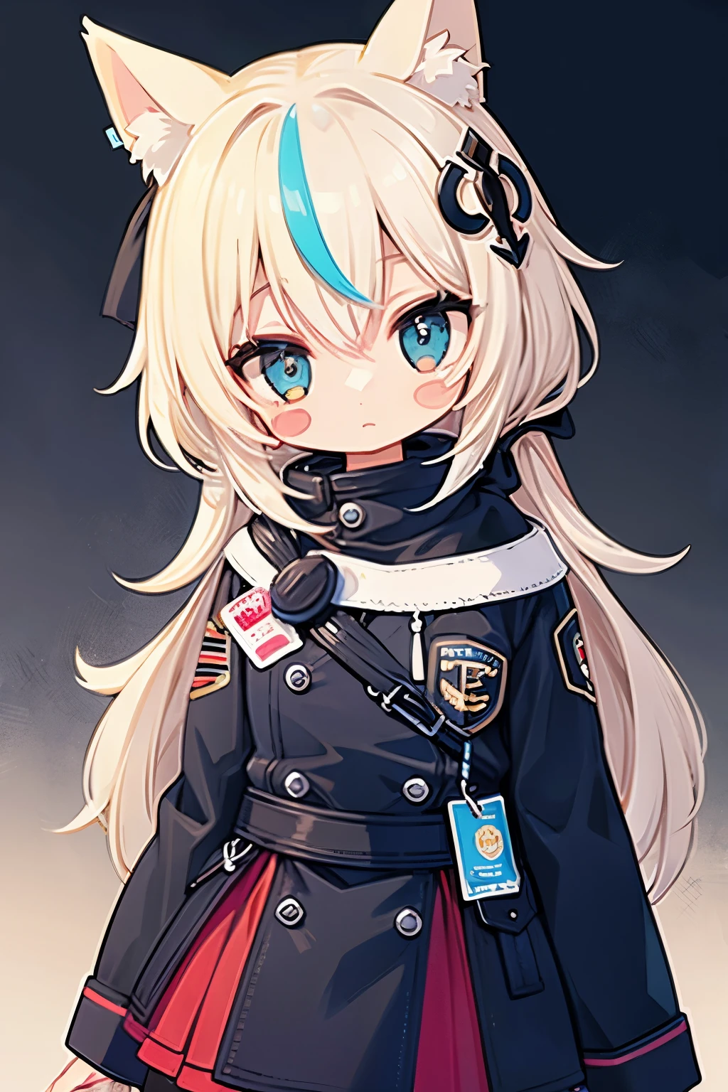 (sticker),#quality(8k,best quality, masterpiece),solo, #1girl(cute, kawaii,small ,smile,hair floating,hair color cosmic,pigtail hair,zombie skin,ghost skin ,skin color blue,pale skin,eye color cosmic,eyes shining,big eyes,damaged clothes,heavy metal costume,smirk,isolated on pink background,full body),#background(monotone,pink,no background,isolated on pink background)