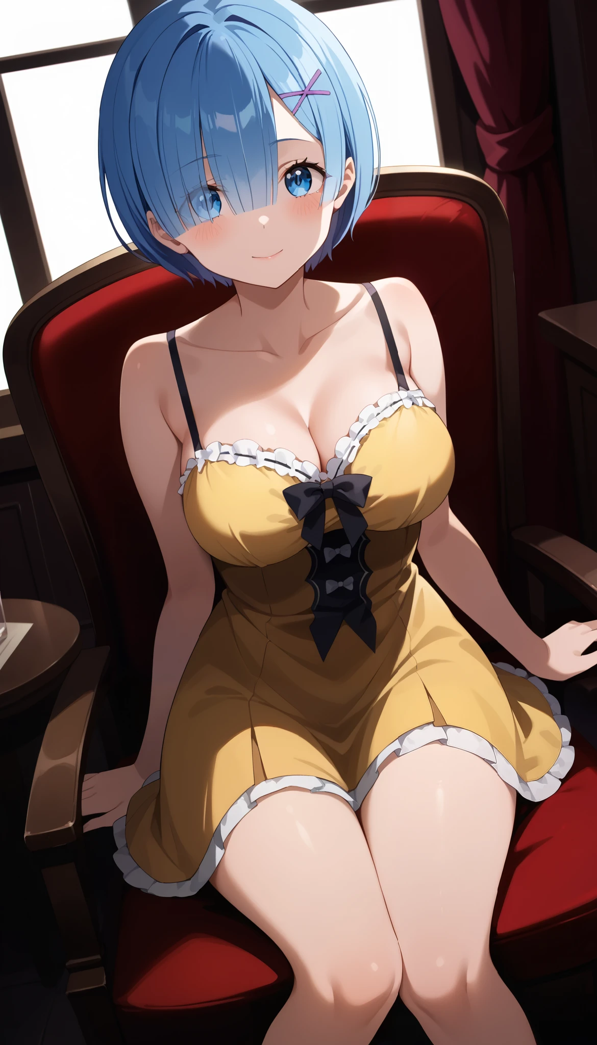 (extremely detailed CG unity 8k wallpaper, masterpiece, best quality, ultra-detailed,beautiful detailed eyes:1.2) ,1girl,solo,short hair, blue hair, purple eyes,purple playboy bunny,leotard, pantyhose, casino,nose blush, <lora:Ipheion_Flower_Knight_Girl:0.8>