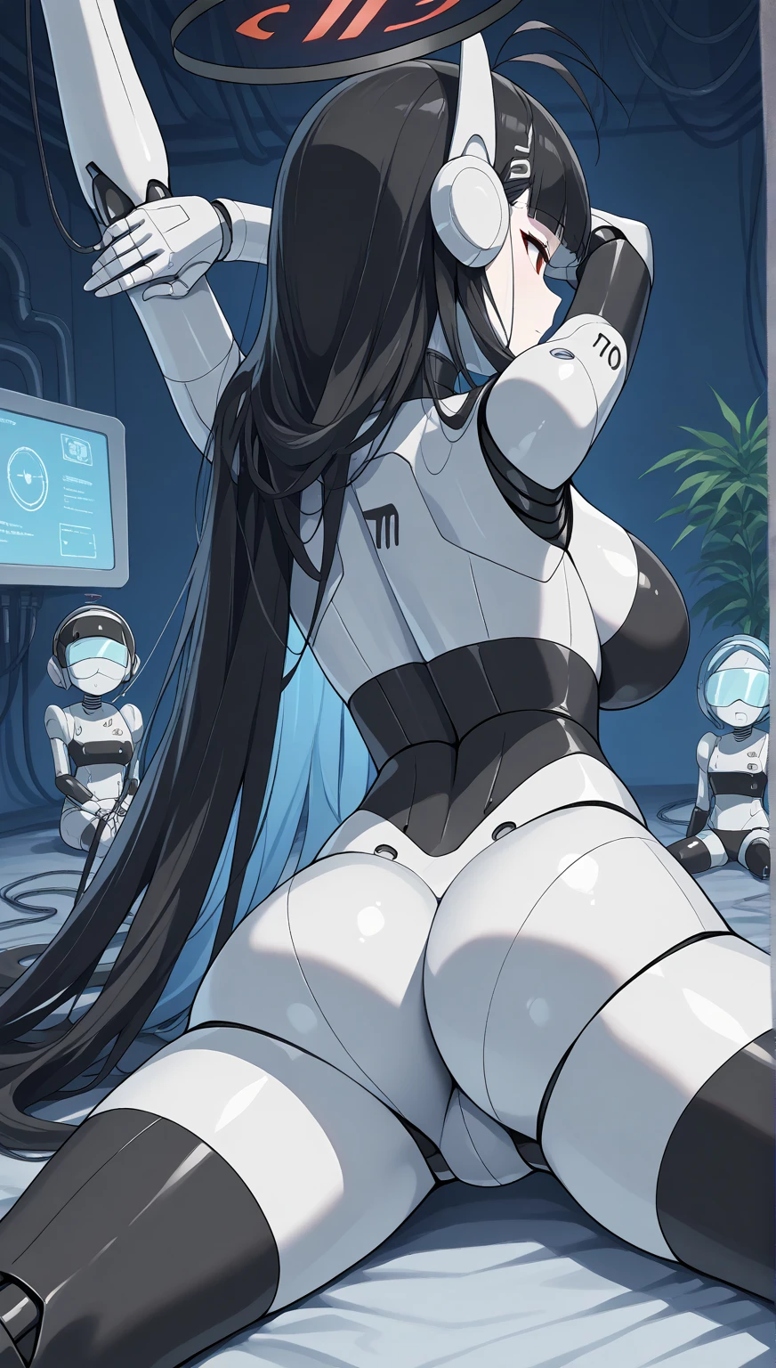 A young and sexy woman。 Big butt。 Facing backwards with her butt exposed。 No pants on。 Pussy。 A little shy。 Mine system。 I can barely see my vagina with the five fingers of my right hand.。 The butt is sticking out。 Poop sitting。 Angle from below。 I am sitting with my legs crossed.、buttocks are sticking out。
