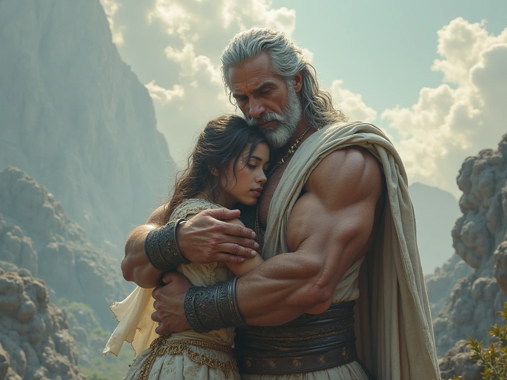 1 girl 1 boy, naked couple, doggystyle sex,  in heaven, clouds, a curvy hourglass figure woman with wide hips and thick thighs on all fours, perfect ass, a 70 year old muscular zeus with thick long white hair and white beard and moustache and thick long erect penis, passionate embrace, (best quality,8k,highres,masterpiece:1.2),ultra-detailed,realistic,photo-realistic:1.37,dramatic lighting,volumetric lighting,cinematic lighting,chiaroscuro lighting,ultra high quality,extremely detailed,exquisite details,intricate details,highly detailed,hyper detailed,extremely realistic,photorealistic,photo realistic,art by greg rutkowski and alphonse mucha and artgerm,dramatic pose,dramatic atmosphere,dramatic lighting,dramatic colors,dramatic contrast,dramatic shadows,dramatic highlights,dramatic lighting and colors,dramatic cinematic lighting,dramatic cinematic colors,dramatic cinematic atmosphere,dramatic cinematic pose,dramatic cinematic composition