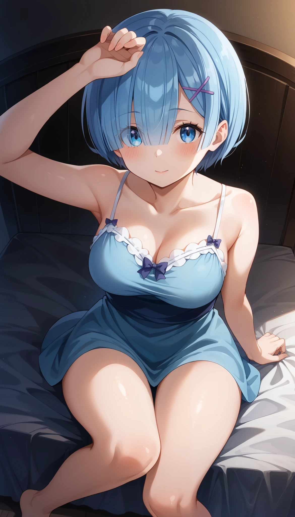 Re:Zero&#39;s Rem、light blue hair、short hair、table top、High resolution、many girls multiple girls、large crowd、lots of cute girls、big and full breasts、naughty body、See-through、throw、、whole body、Are standing、Look up at me、confused face、blush、embarrassing、Excited、white breath、black pantyhose、female shape&#39;Private parts are clearly visible、I can see your nipples、white skirt、micro mini skirt、very short skirt、hospital、hospital room、Many people々々々々、in the crowd、bare chest、show your chest、Upper grade、A lot of milk comes out from the nipples、Breast milk gushes from the nipple、white nurse uniform、cat ears nurse uniform、white one-piece nurse uniform、Bangs that cover one eye、pink hairpin、sit on bed、white sandals、white pantyhose、open your legs、open thighs、emphasize the chest、chest to chest