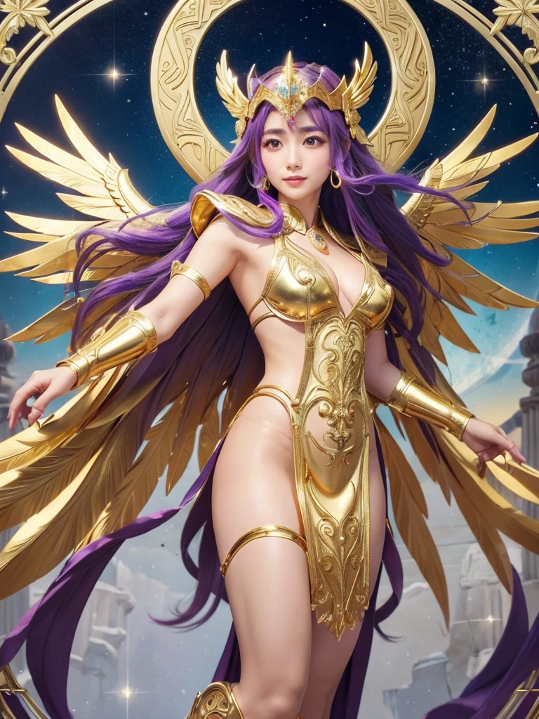 (masterpiece, Highest quality, Highest quality, Official Art, beautiful and aesthetic:1.2), (One girl), Very detailed,colorful,Most detailed, Official Art, unity 8k wallpaper, Super detailed, beautiful and aesthetic, beautiful, masterpiece, Highest quality, (zenTangle, Mandala, Tangle, enTangle) 、,Gold foil,Gold leaf art,Sparkly Painting, Perfect NwsjMajic、Has a large crystal、Amaterasu Omikami、(naked)、Angel、fortune teller、Love Advice、Golden Room、 information