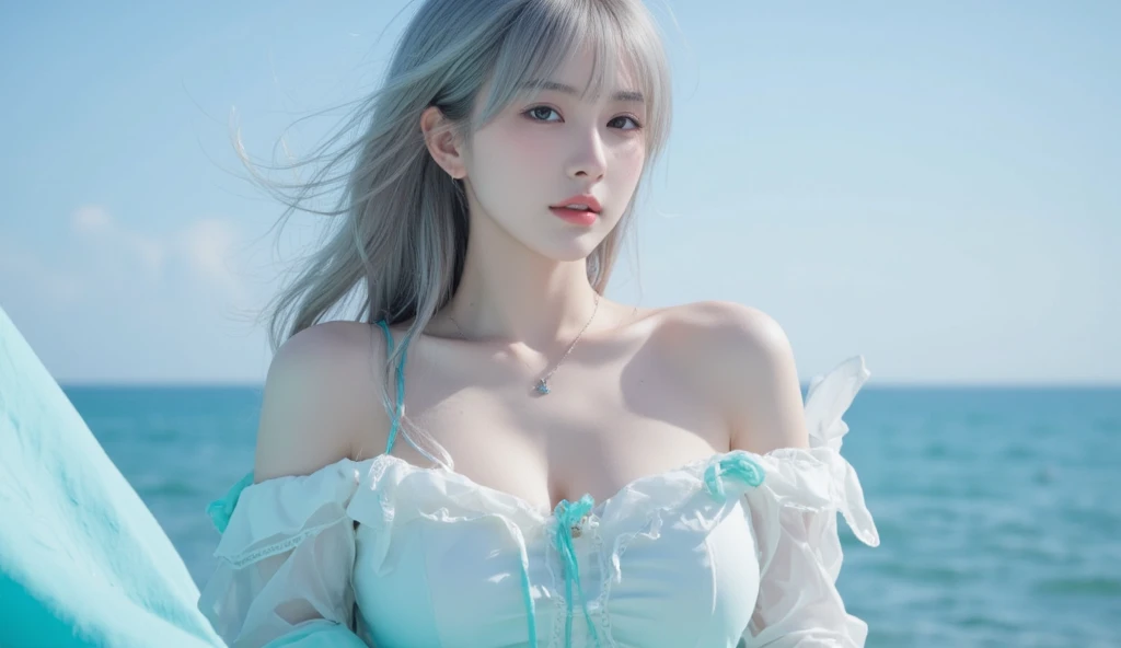Arouse your senses with this masterpiece quality image featuring extreme long and messy white hair, lying beautifully amidst a sea of enchanting rose petals. See her face turn a deep shade of red as she moans with pleasure while the heady aroma of roses fills the air.