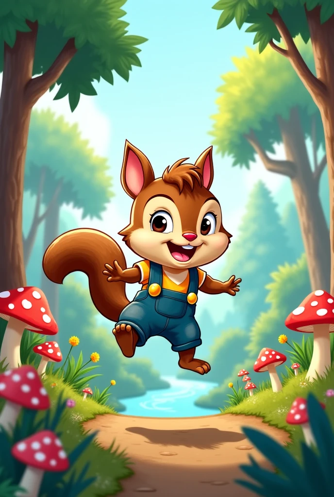 (masterpiece, best quality:1.15), no humans, gripping, solo, squirrel, tree, leaf, branch, outdoors, animal, animal focus, closed mouth