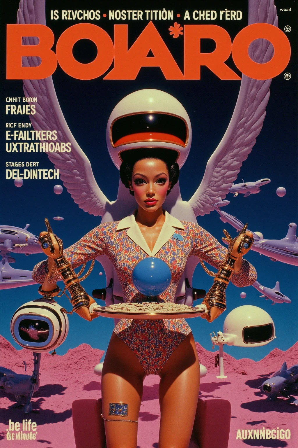 Angelina Jolie (age 25, giga busty, huge breasts, sexy violet clear plastic space suit, thruster pack, bubble dome, big laser rifle) is a scout in an asteroid field, attacked by fembots of the opposing faction (silver and red color scheme). Show the fire fight. Intense action. Angelina takes cover. fembots explode, epic battle in space, laser fire, explosions, show the battle