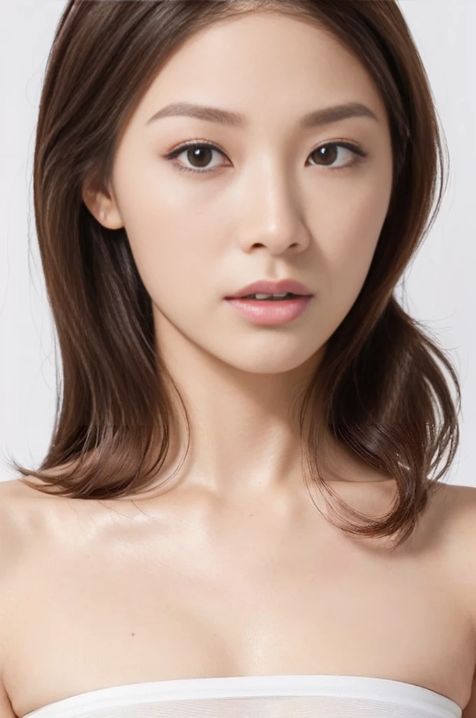 Masterpiece, high quality, high resolution, 8K, HD, creative photo, ((Correct human body structure)), (detailed face, detailed eyes), A Japanese 30s woman, various background color